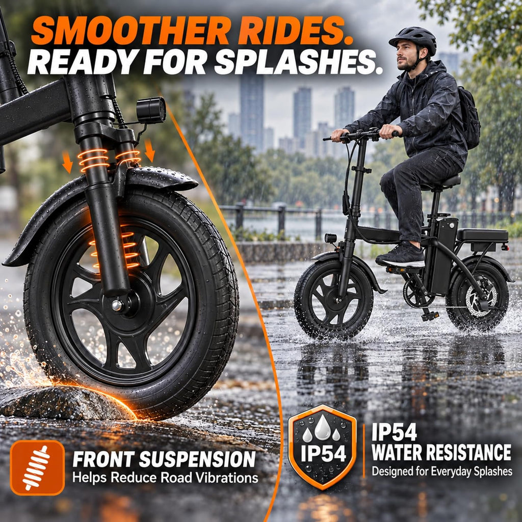 14inch Foldable Electric Bike for Adults, Peak 750W 20 MPH