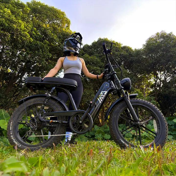 TST® R7 Moped Style 1500W Full Suspension Electric Cargo Bike | 2026 New Model