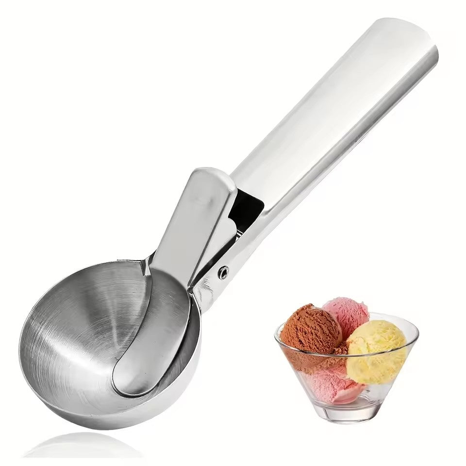 Multifunctional Ice Cream Scoops Stainless Steel Dual-Purpose Scoop Fruit Watermelon Spoon Ball Scoop Household Ice Cream Tools