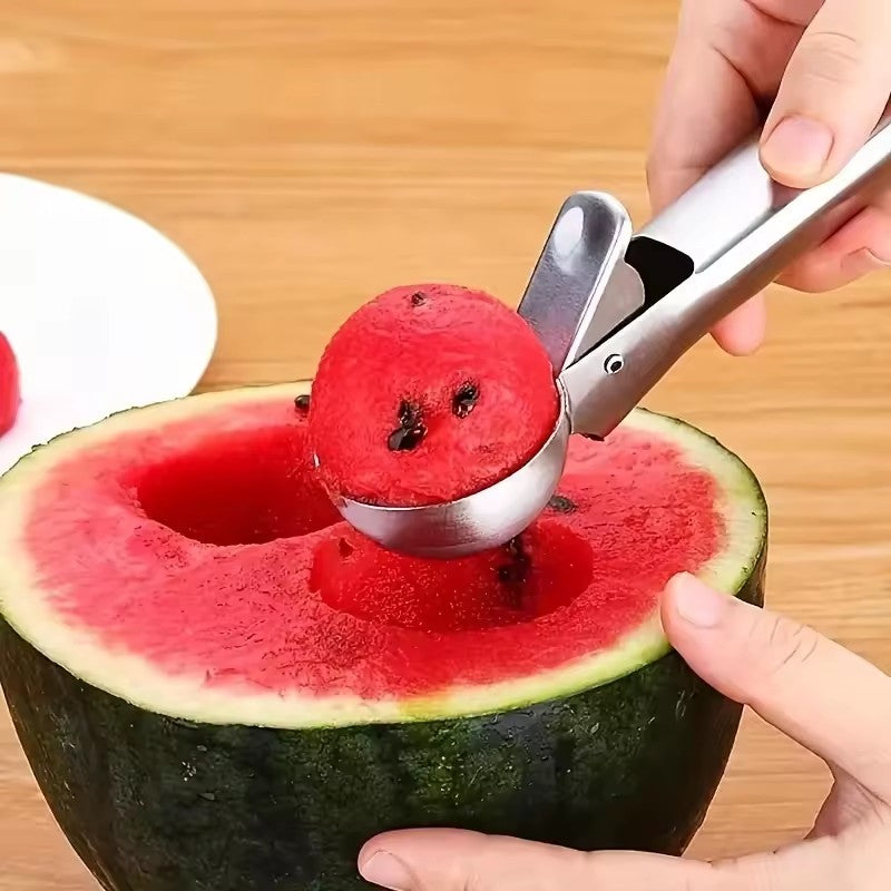 Multifunctional Ice Cream Scoops Stainless Steel Dual-Purpose Scoop Fruit Watermelon Spoon Ball Scoop Household Ice Cream Tools