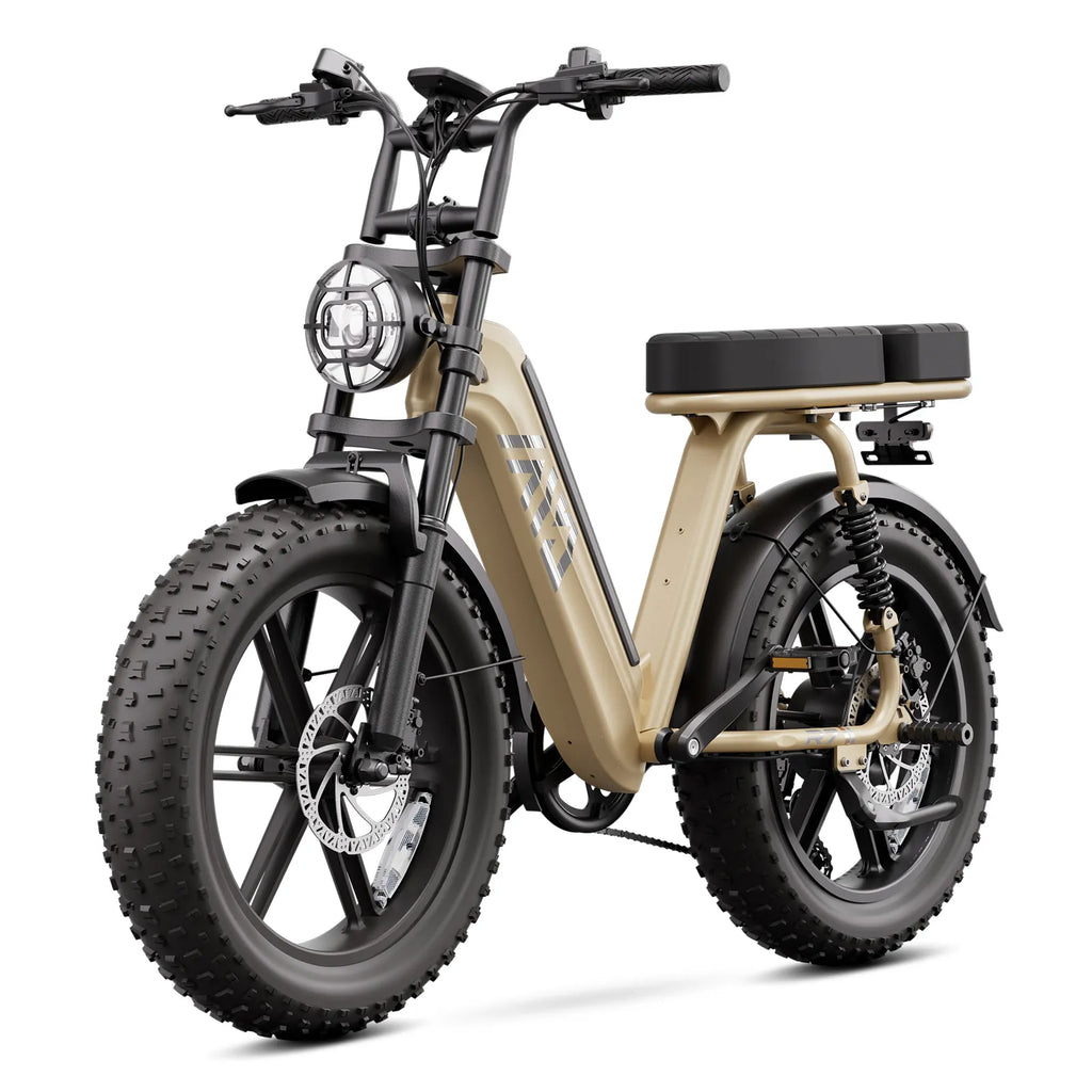 TST® R7 Moped Style 1500W Full Suspension Electric Cargo Bike | 2026 New Model