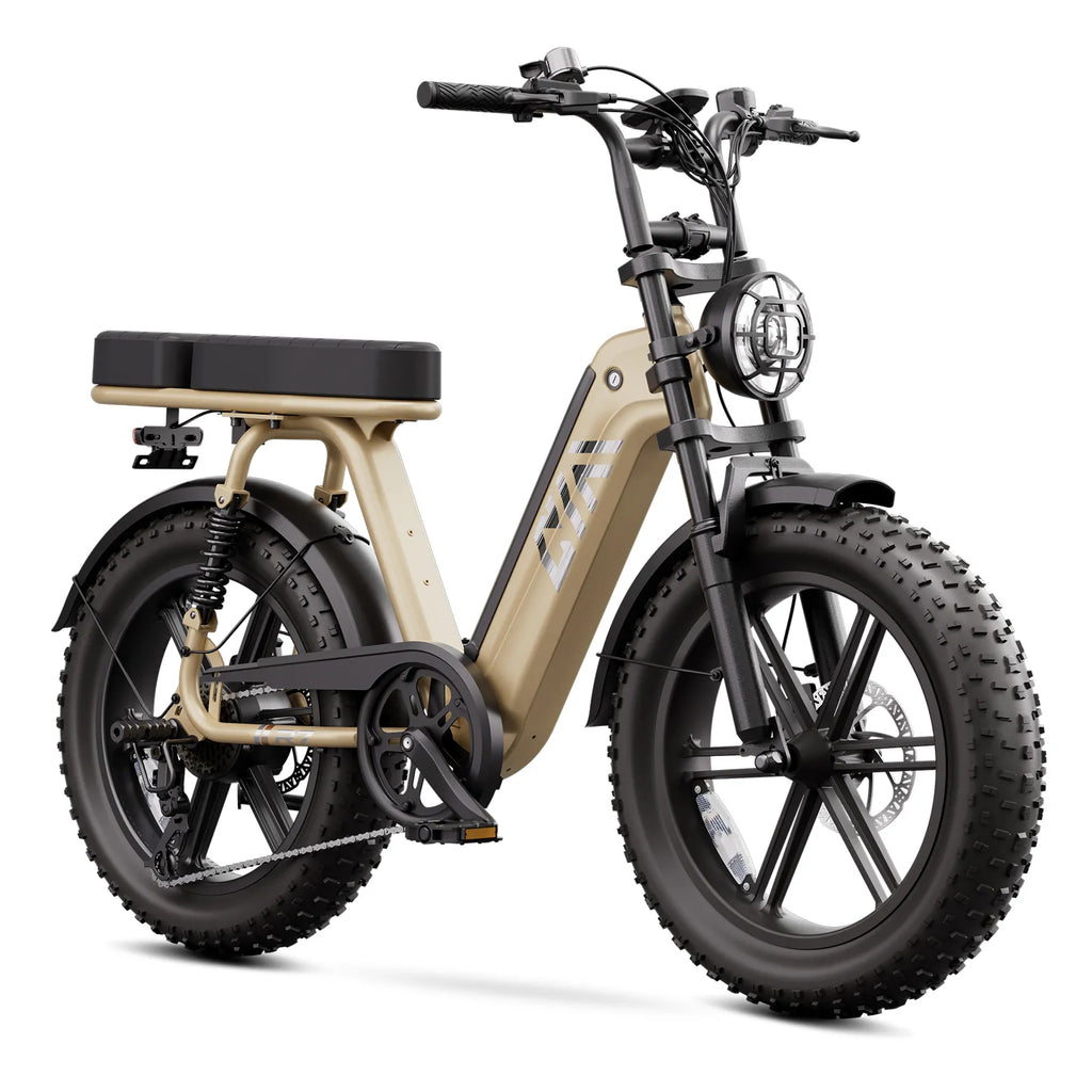 TST® R7 Moped Style 1500W Full Suspension Electric Cargo Bike | 2026 New Model