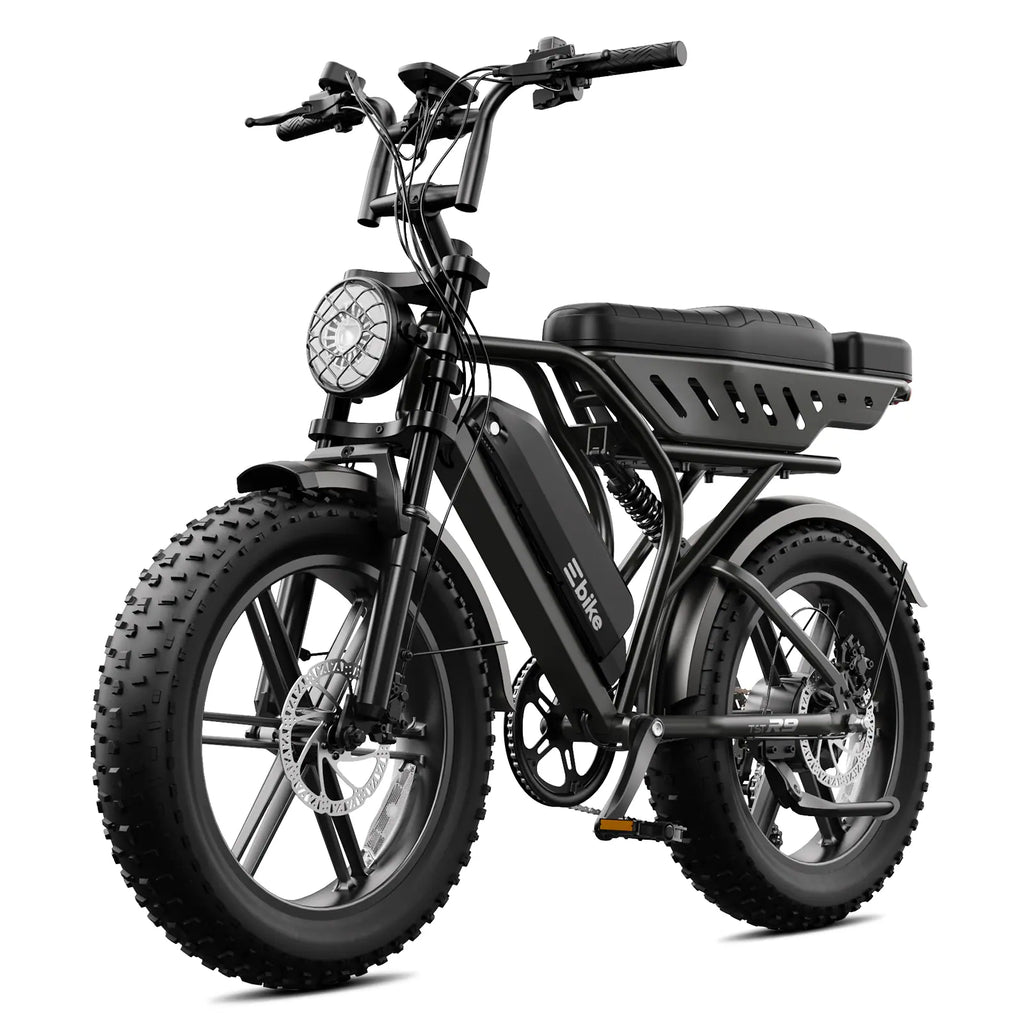 TST® R9 Dual-Battery 1500W Long-Range Full-Suspension Moped Style Electric Bike (2026 Model)