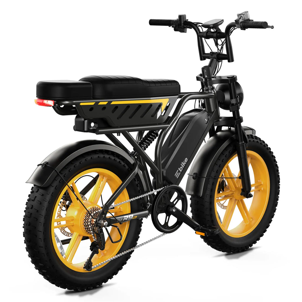 TST® R9 Dual-Battery 1500W Long-Range Full-Suspension Moped Style Electric Bike (2026 Model)